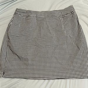 Checker print skort